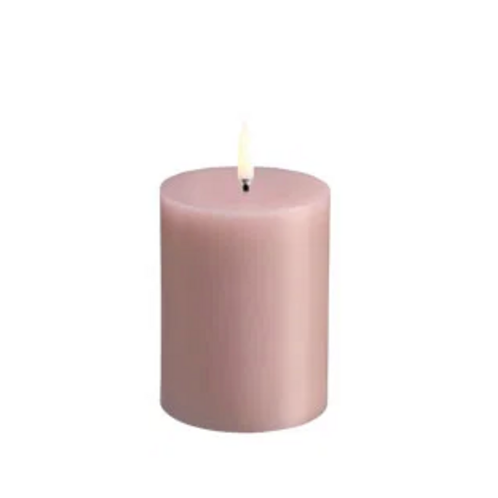 UYUNI UYUNI - LED Cillinderkaars Rose powder /poeder roze rustiek 7,8 x 10 cm