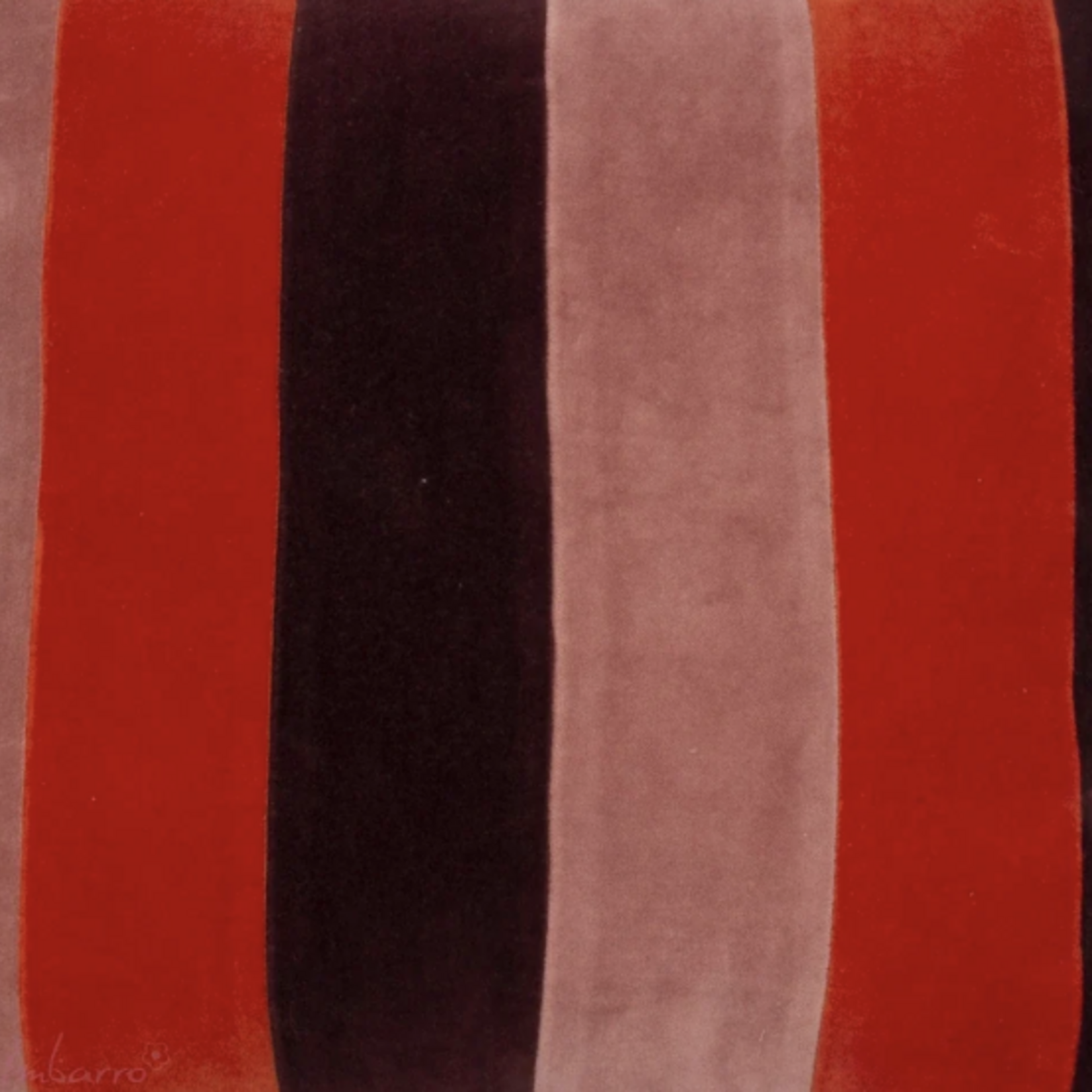 -- Kussen lala stripe burgundy 45x45cm