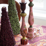 -- Christmas Tree houten kralen burgundy