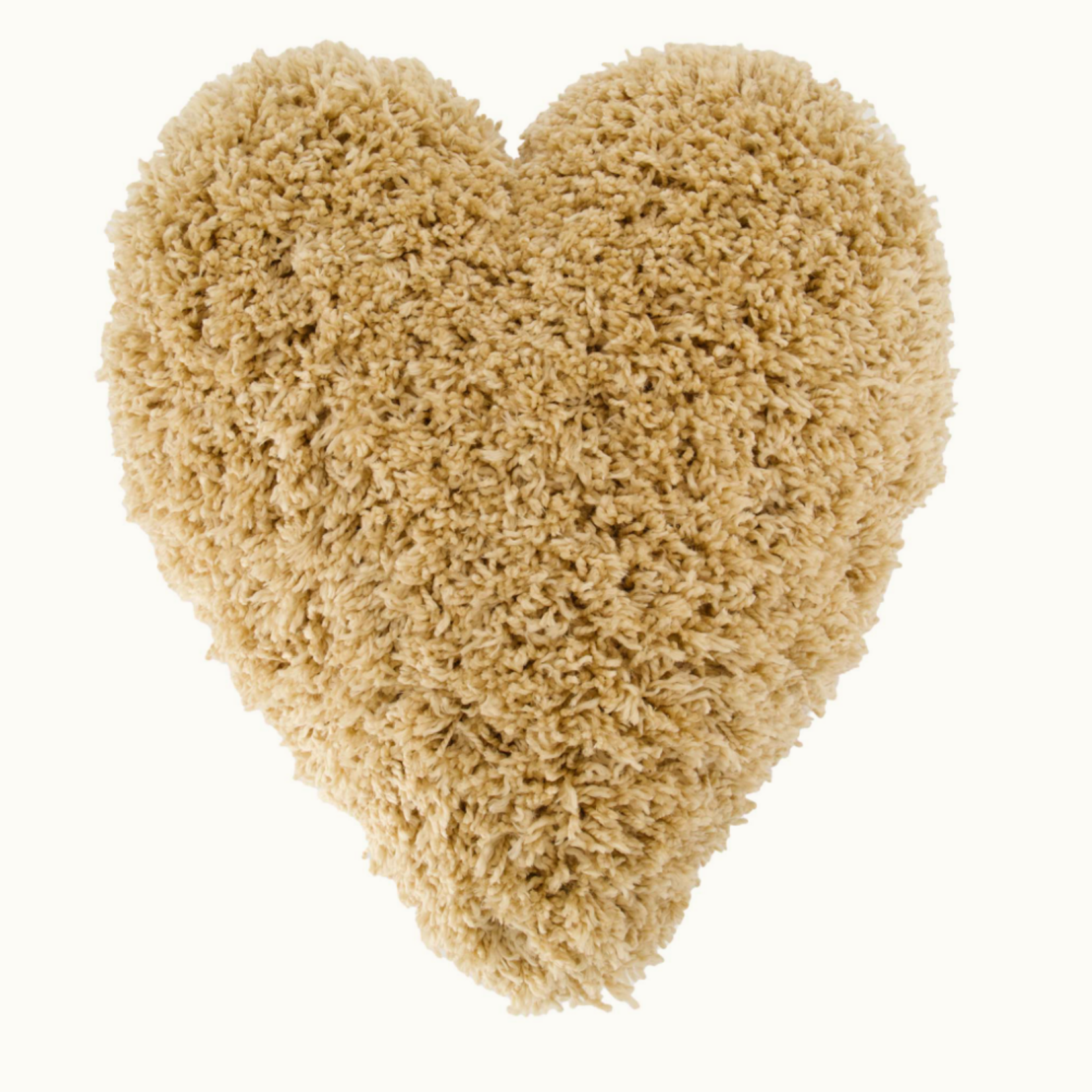 ZUSSS ZUSSS - Kussen fluffy hartvorm beige