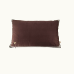 ZUSSS ZUSSS - Kussen velvet hartje 30x50cm donker bruin