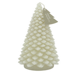 -- HS - Deco Kaars kerstboom Snow L gebroken wit