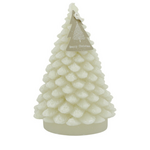 -- HS - Deco Kaars kerstboom Snow M gebroken wit
