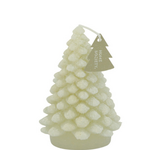 -- HS - Deco Kaars kerstboom Snow S gebroken wit