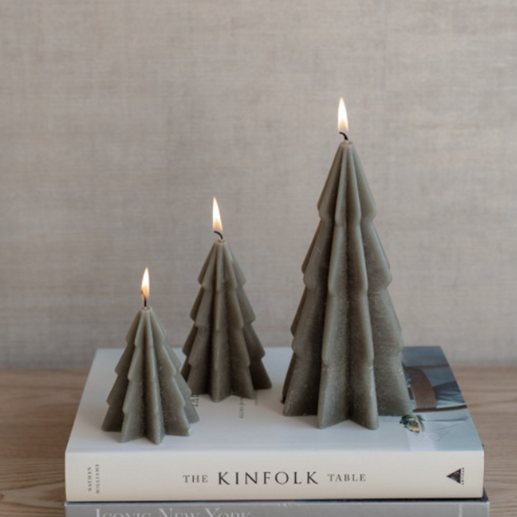 -- HS - Deco Kaars kerstboom Lio L groen