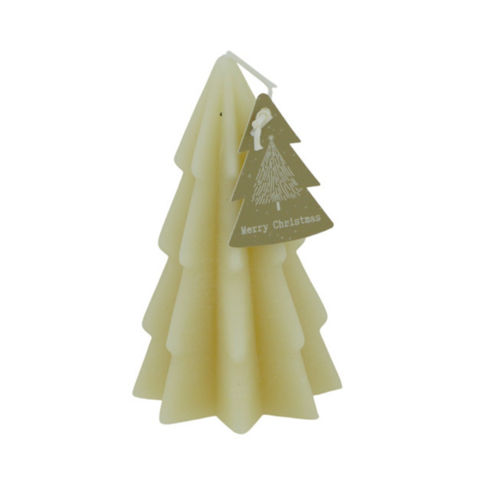 -- HS - Deco Kaars kerstboom Lio M beige