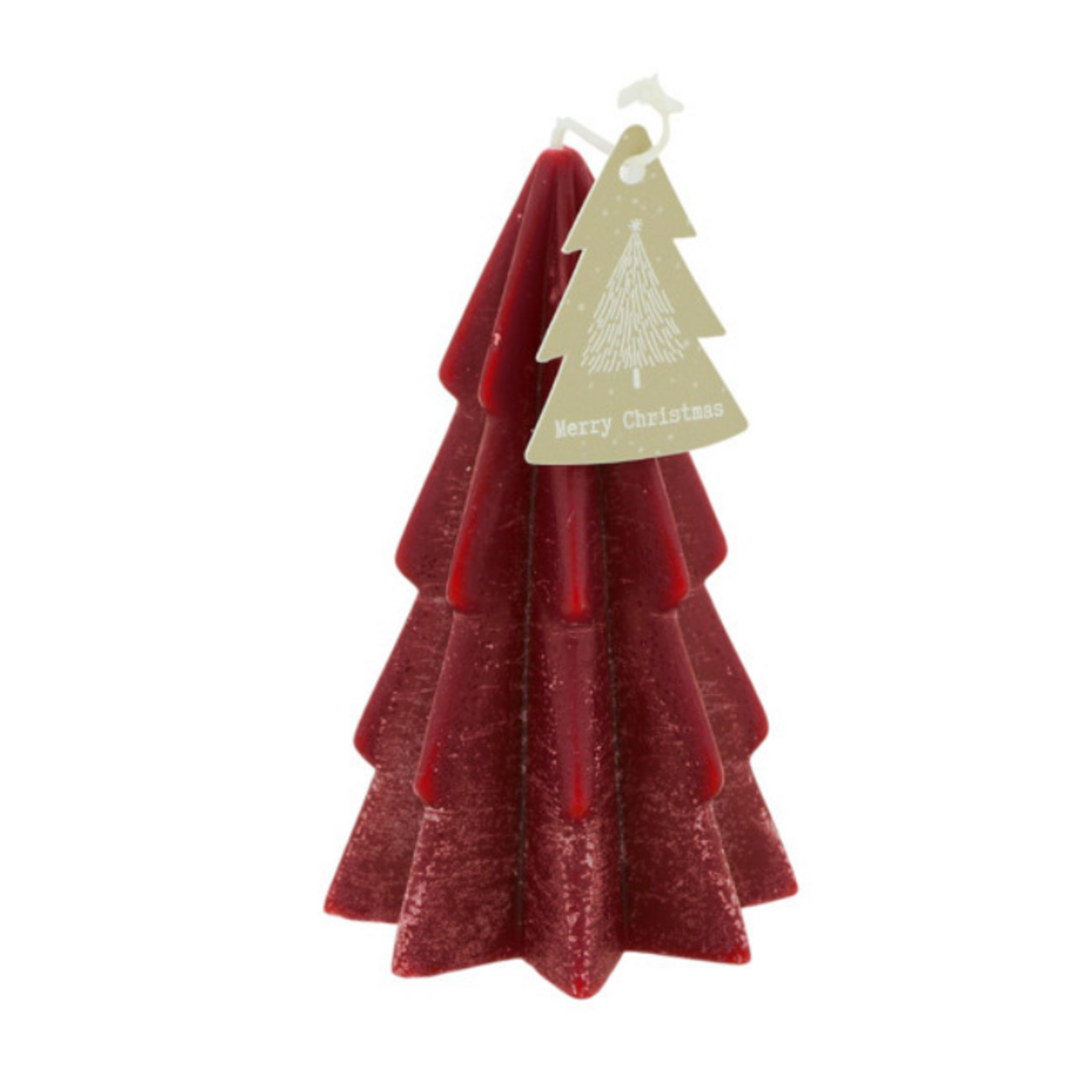 -- HS - Deco Kaars kerstboom Lio M burgundy rood
