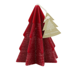 -- HS - Deco Kaars kerstboom Lio S burgundy rood