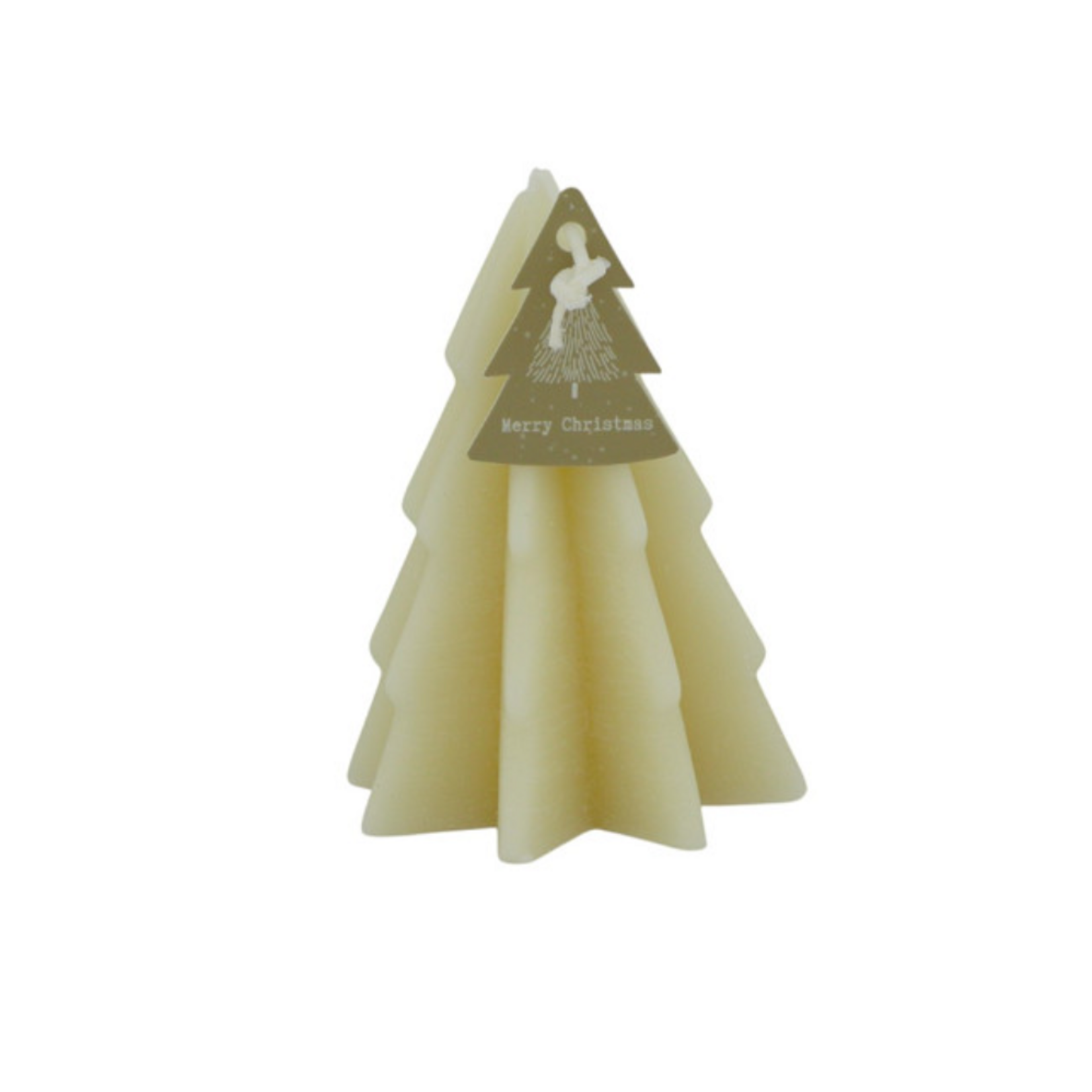 -- HS - Deco Kaars kerstboom Lio S beige