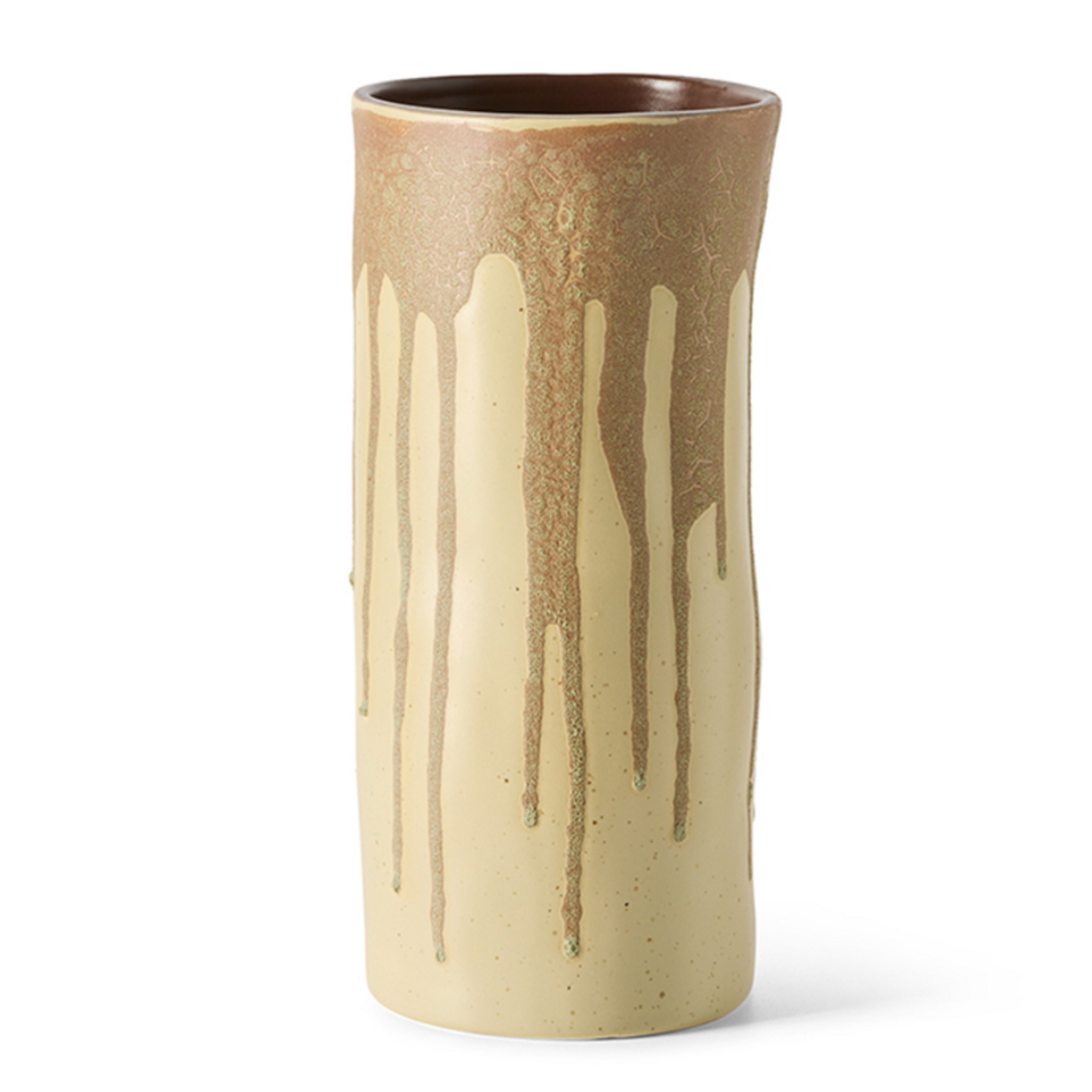 HKLIVING HKLIVING - Lange vaas melting brown AVC0017