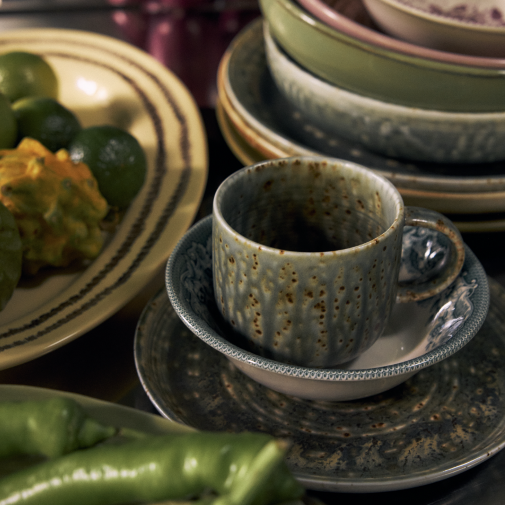 HKLIVING HKLIVING - Chef ceramics mok rustic groen KCC0003