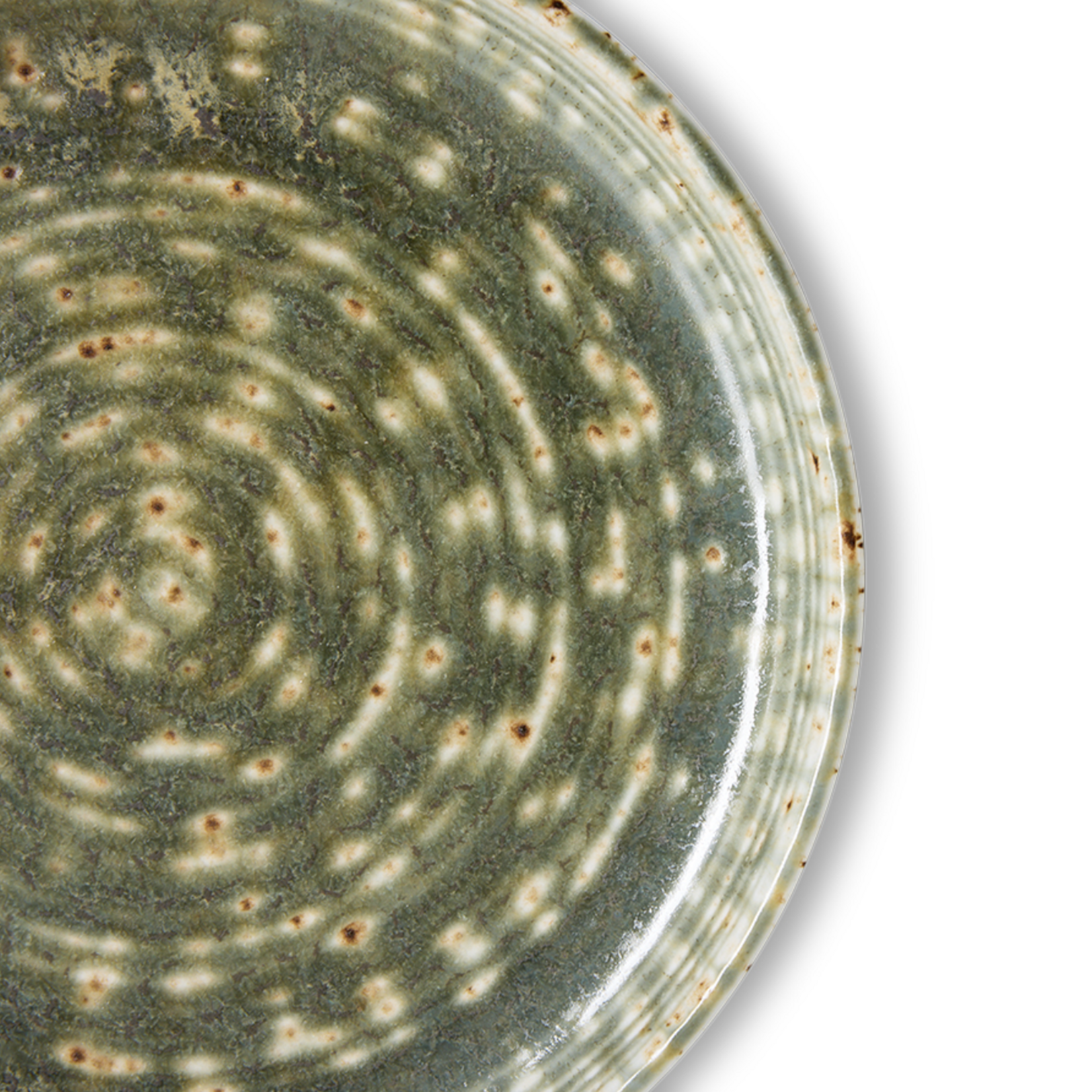 HKLIVING HKLIVING - Chef ceramics: side plate, rustic groen  KCC0009