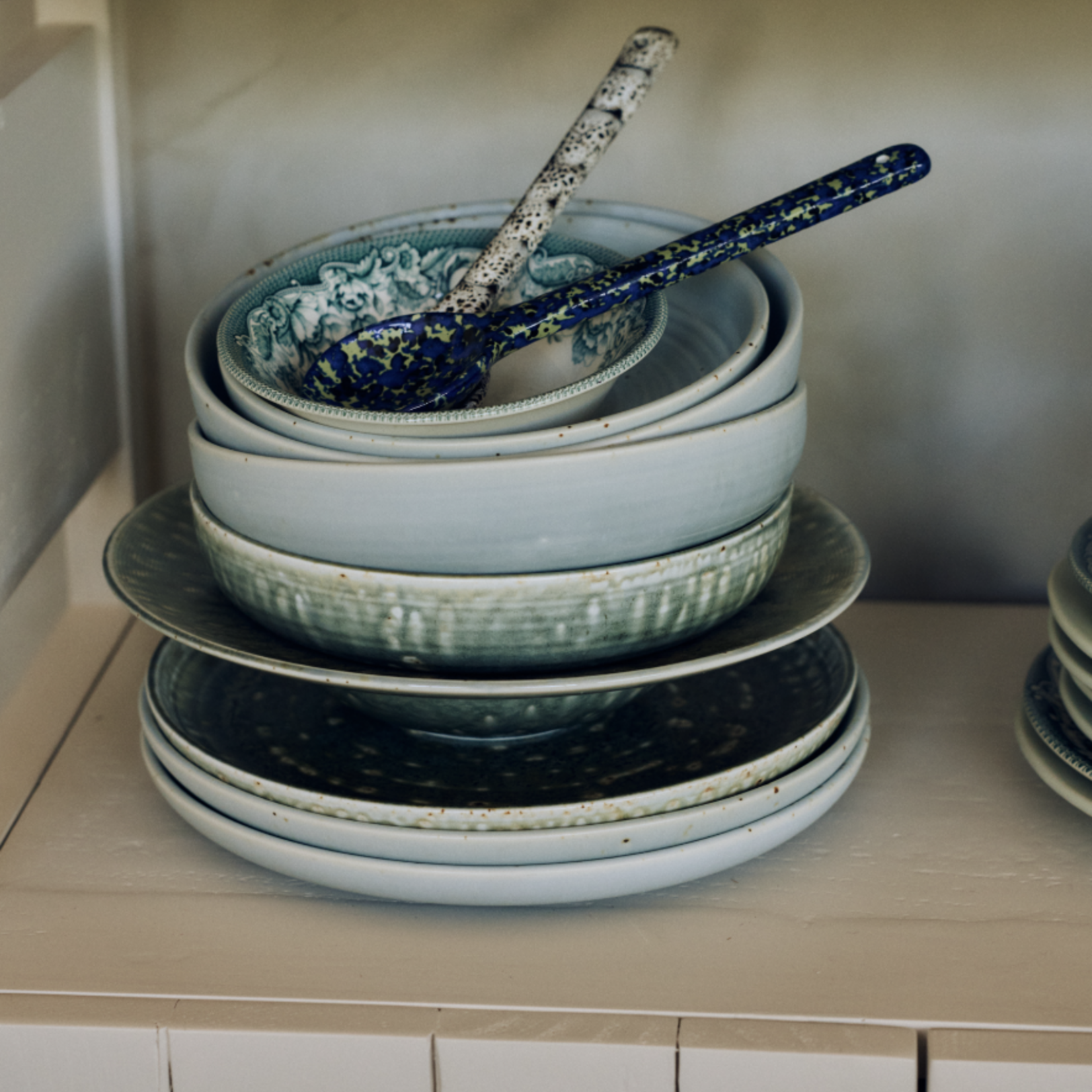 HKLIVING HKLIVING - Chef ceramics: diner bord rustic groen  KCC0011