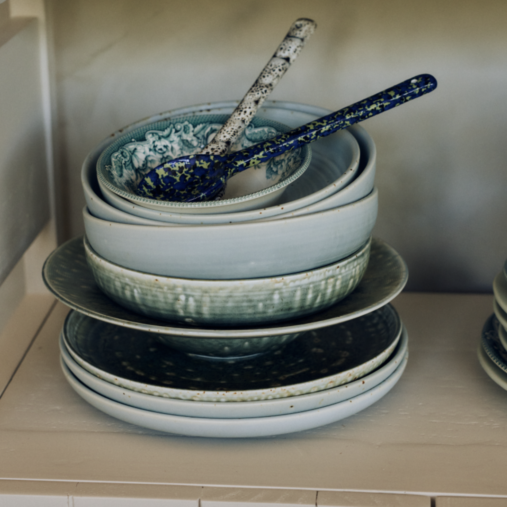 HKLIVING HKLIVING - Chef ceramics: diner bord rustic lichtblauw  KCC0012