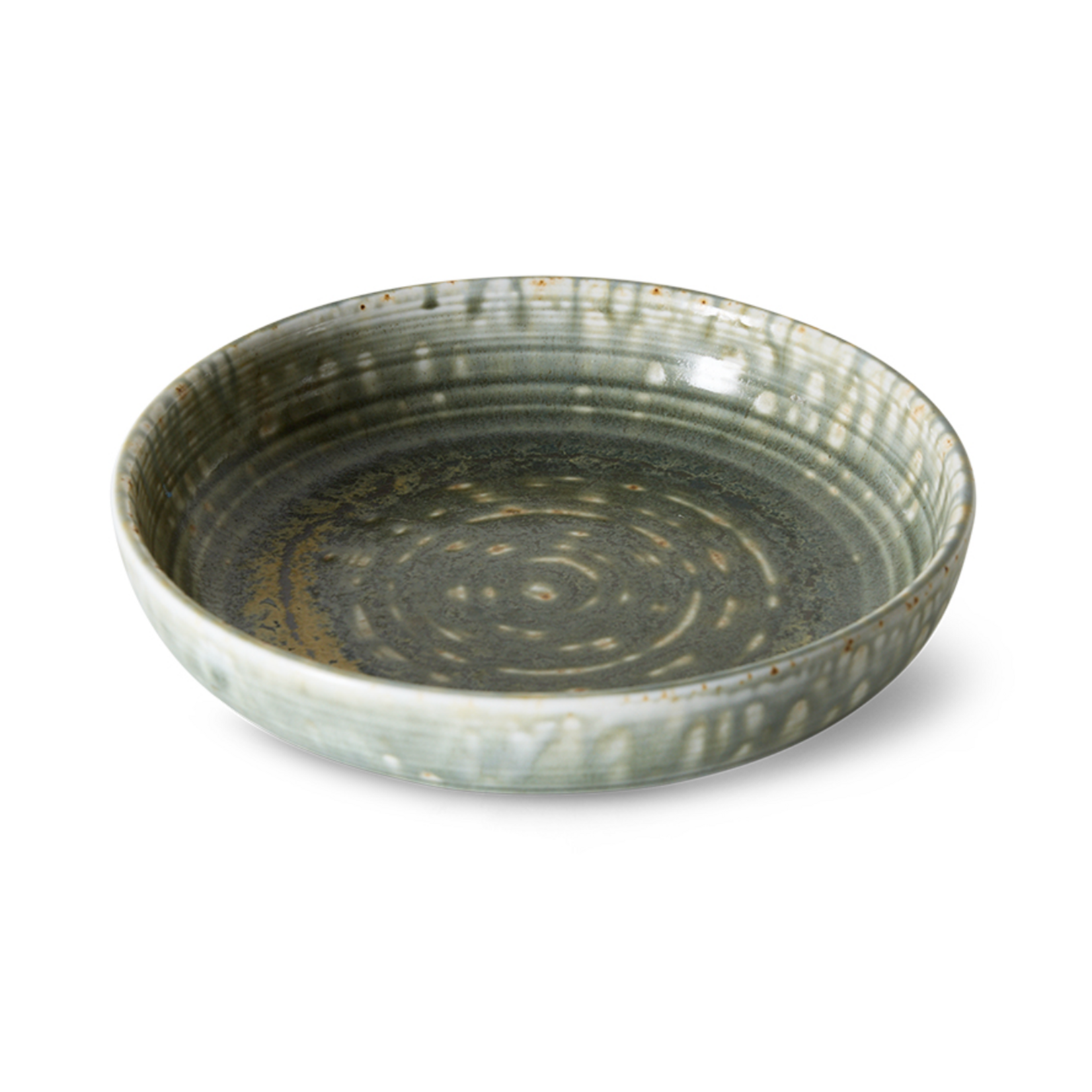 HKLIVING HKLIVING - Chef ceramics: diep bord  M rustic groen KCC0013