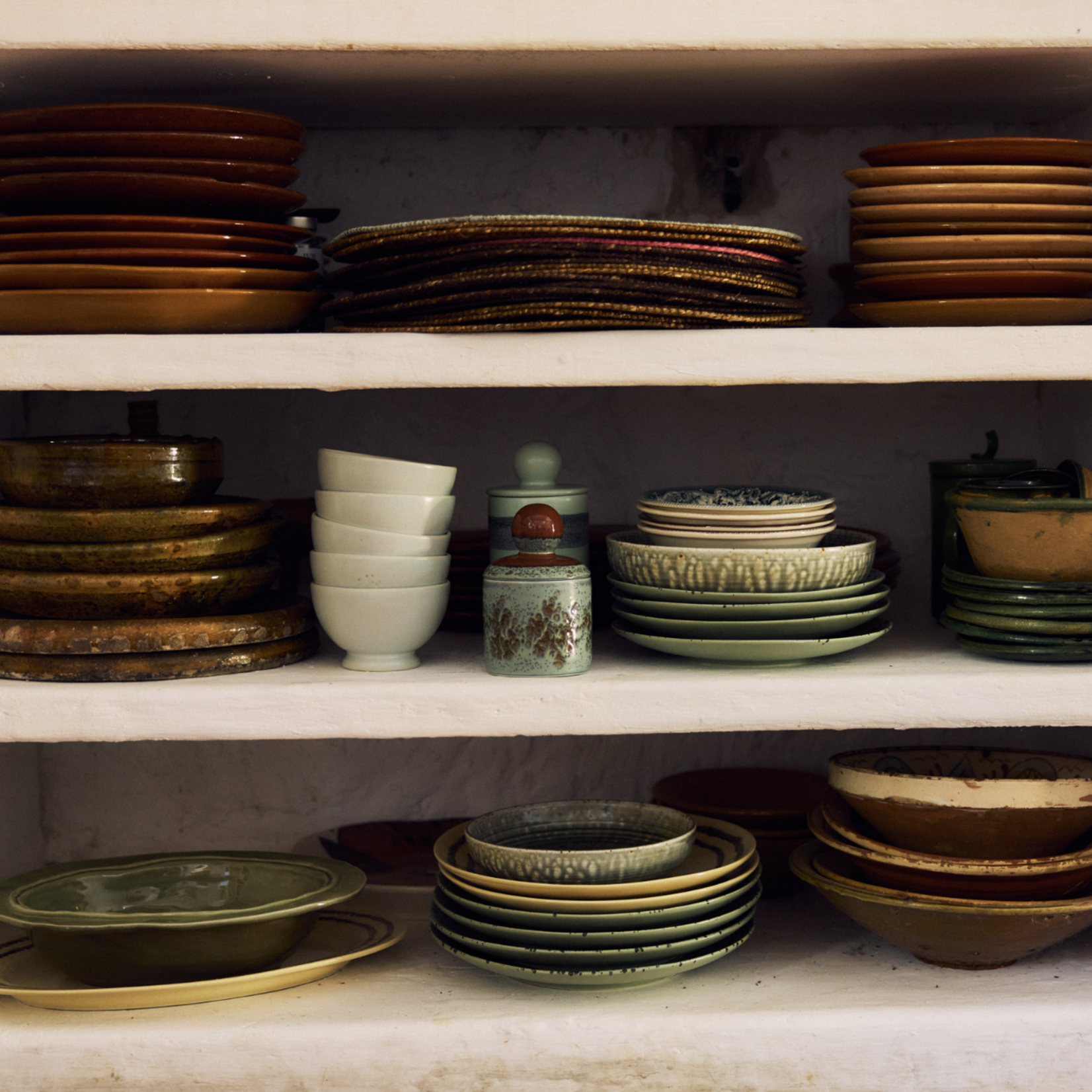 HKLIVING HKLIVING - Chef ceramics: diep bord  M rustic groen KCC0013
