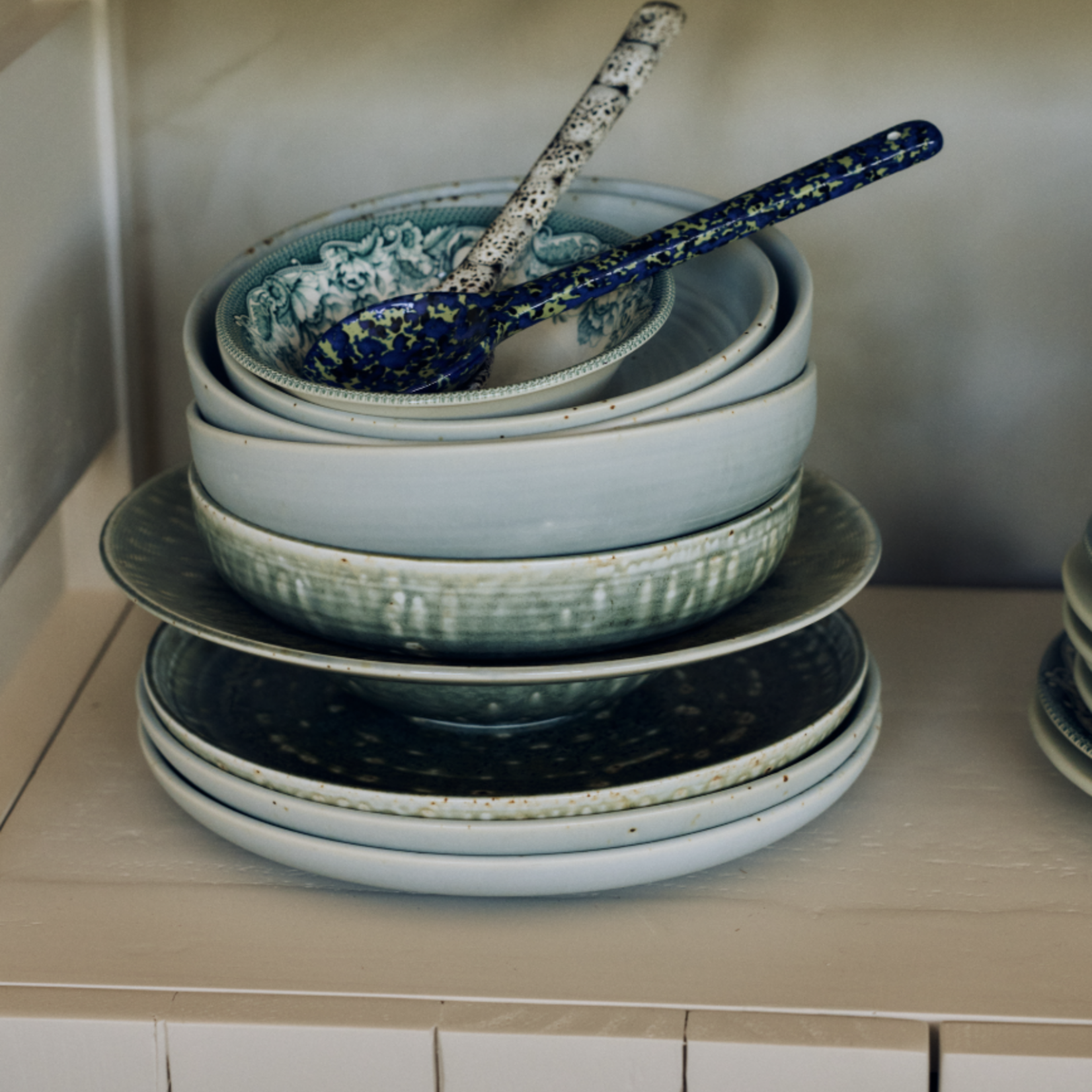 HKLIVING HKLIVING - Chef ceramics: pasta bord, rustiek groen KCC0017