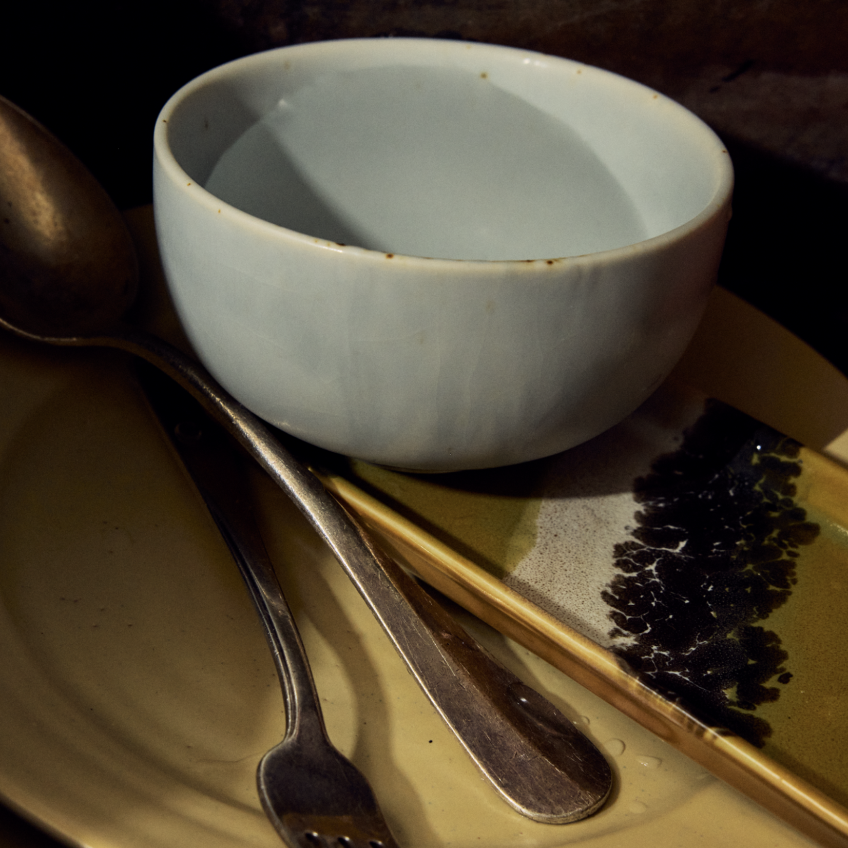 HKLIVING HKLIVING - Chef ceramics: schaal, rustic lichtblauw KCC0008