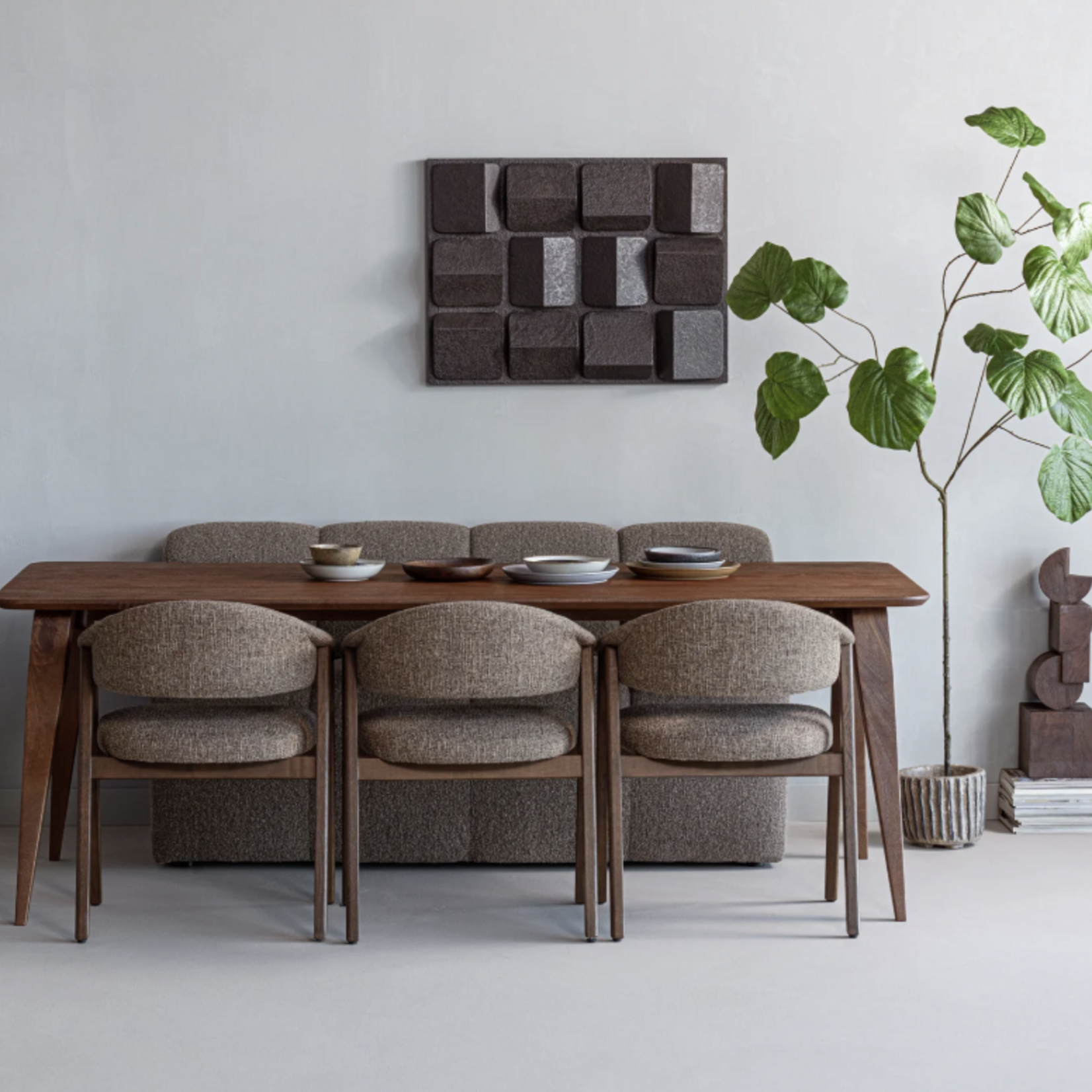 WOOOD EXCLUSIVE WOOOD - Eetkamerstoel Tunar met armleuning hout