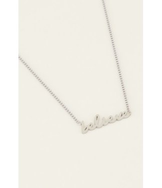 Pure Sense KETTING BELIEVE ZILVER