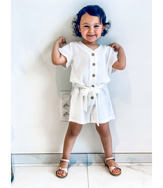 Pure Sense ALLIA'S LITTLE WHITE TETRA PLAYSUIT