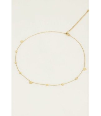 Pure Sense KETTING RONDJE EN HARTJE GOUD