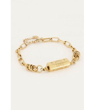 Pure Sense SCHAKELARMBAND MET LOVE BEDEL