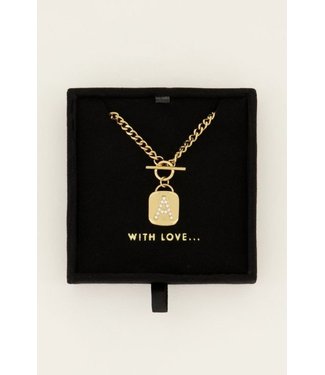 Pure Sense CHAIN NECKLACE WITH CUBIC ZIRCONIA INITIAL