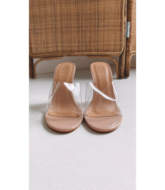 Pure Sense CLEAR HIGH SQUARE HEELS ROUND TOE