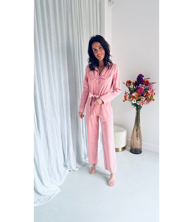 Vintage Pink Denim Pink Jumpsuit Womens For Women Elegant Cotton,  Sleeveless, Wide Leg, Hipster Casual High Street Outfit Style 230809 From  Qiyuan03, $33.05 | DHgate.Com