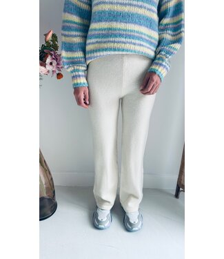 Pure Sense LAURIE ECRU KNITTED TROUSER