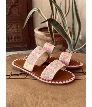 Pure Sense PINK FLOWERY SANDALS