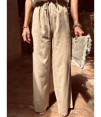 Pure Sense KENZA CAMEL LINEN PANTS