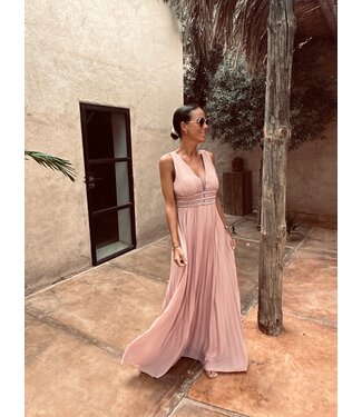 Pure Sense YASIRA OLD PINK PEARLS DRESS