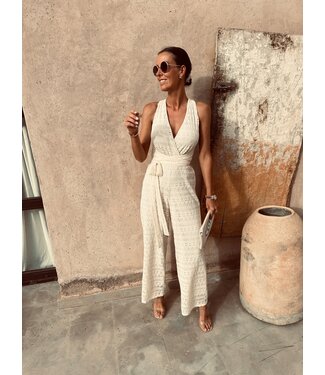 Pure Sense HANAH ECRU CROCHET JUMPSUIT