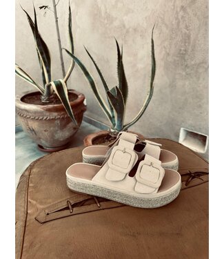 Pure Sense PRE-ORDER BEIGE VELOUR SANDALS