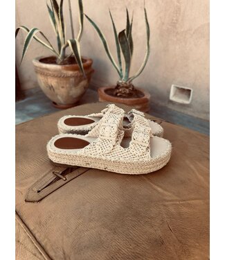 Pure Sense BEIGE CROCHET SANDALS