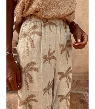 Pure Sense LIA BEIGE PALMTREES PANTS