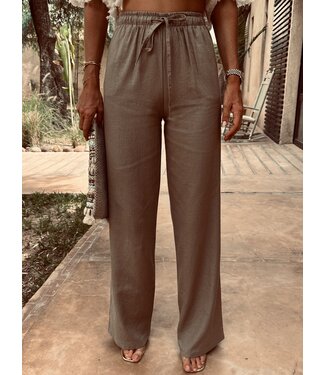 Pure Sense ADDY TAUPE LINEN PANTS