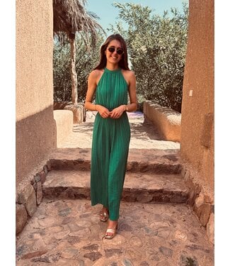 Pure Sense NANCY GREEN PLISSÉ JUMPSUIT