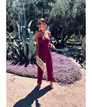 Pure Sense MARZIA MAGENTA WRAP AROUND JUMPSUIT