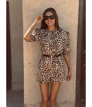 Pure Sense LEVANA LEOPARD RIBBONS PLAYSUIT