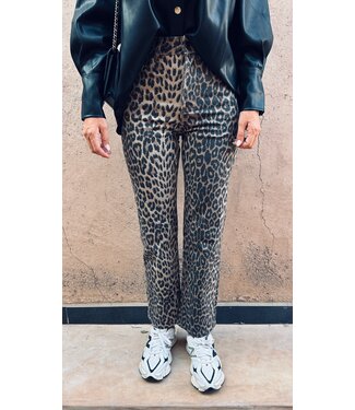 Pure Sense LEOPARD WIDE LEG JEANS JD544