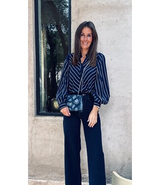 Pure Sense ISIRÉE NAVY STRIPED BLOUSE