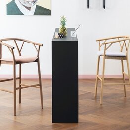 Miniforms Miniforms Valerie hoge stoel 58x52x105 color Trame Beige structuur Wit aniline eik