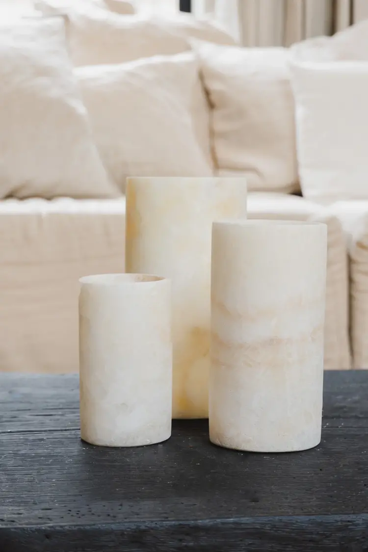 Nocturnals Nocturnals Cylinder Albast kaarshouder 12x27