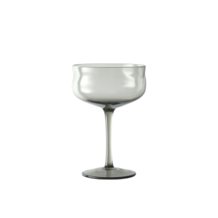 Paveau Paveau Swirl Coupe glas Mist (Donkergrijs)