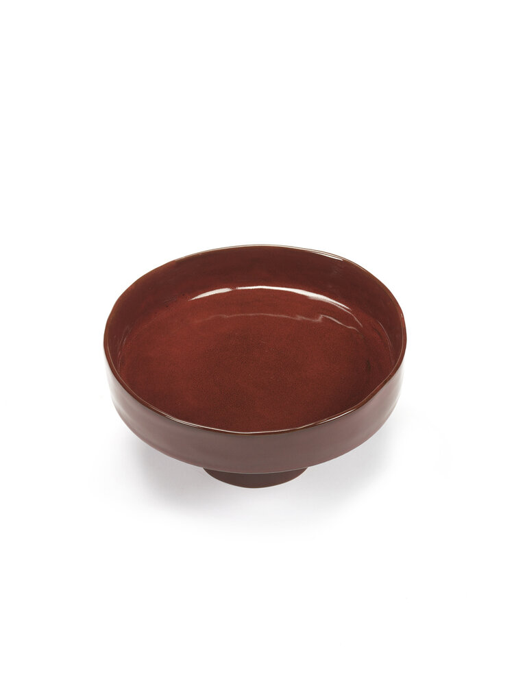 Serax Serax Diep bord op voet L Venetian Red La Mère