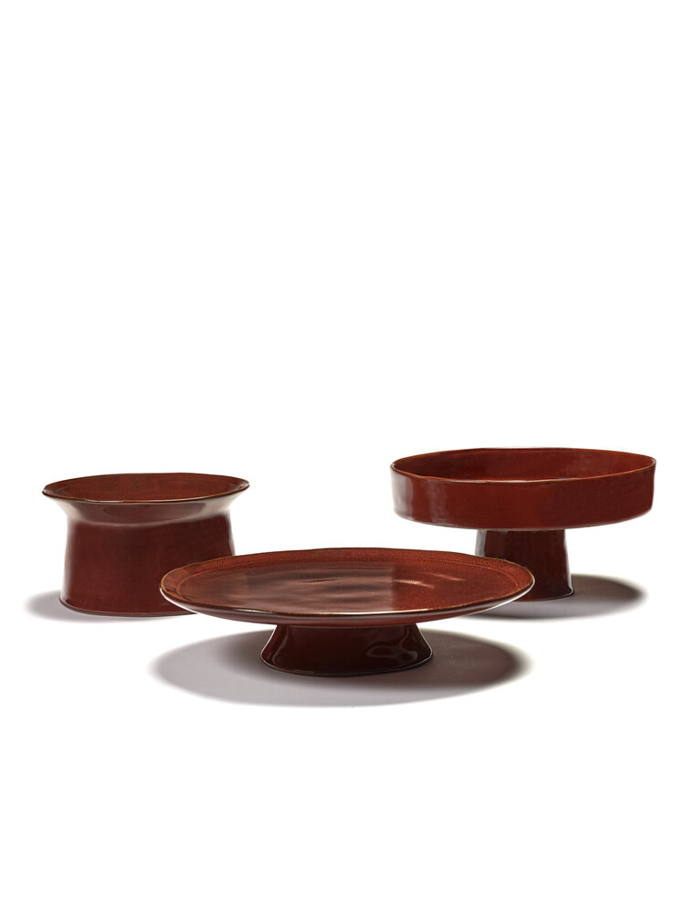 Serax Serax Diep bord op voet L Venetian Red La Mère
