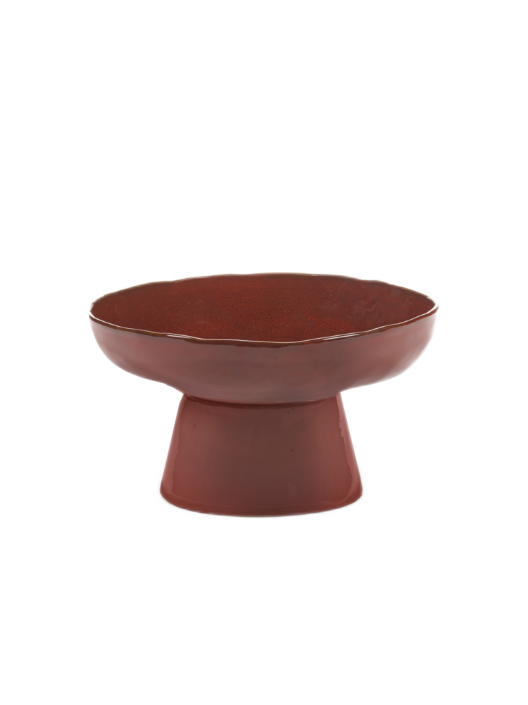 Serax Serax Serveerschaal op voet L Venetian Red La Mère